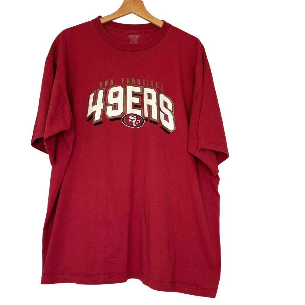 Vintage 90's Reebok San Francisco 49ers NFL‎ Football T Shirt Red Men's 2XL